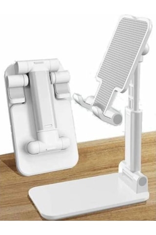 Masaüstü Telefon Standı Folding Desktop Phone Stand Beyaz
