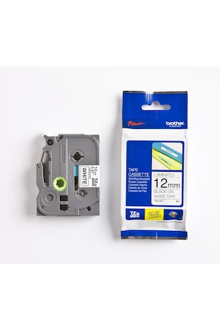 BROTHER P-TOUCH TZE-231 TZE-TAPE 12MM BEYAZ ÜZERİNE SİYAH LAMİNAS