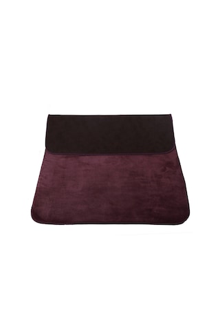 Bonny Home Unicolor Düz Mürdüm 3lü Banyo Paspası Halısı Seti Kaymaz Mürdüm