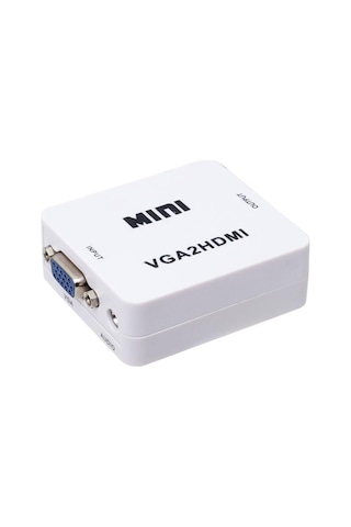Powermaster Pm-18698 Vga To Hdmı Ses Girişli Mini Model Dönüştürücü