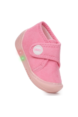 Kiko Kids Petri Günlük Işıklı Kız Bebek Ev Okul Kreş Panduf Pembe Pembe