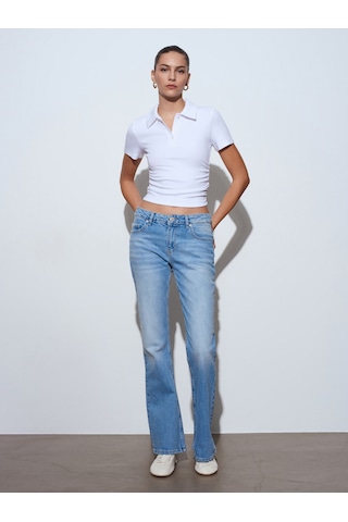 Dilvin 72300 Düşük Bel Bootcut Jean-mavi