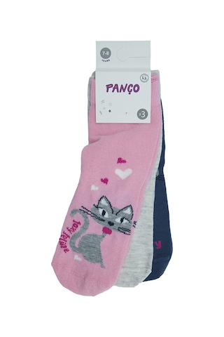 Panço Kız Çocuk 3'lü Soket Çorap Set 2322gk11006 Renkli