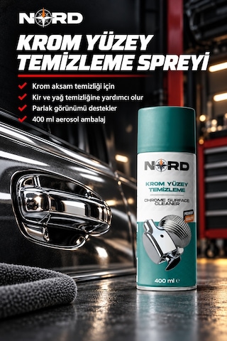 Nord Krom Yüzey Temizleme Ve Parlatma Spreyi 400 Ml