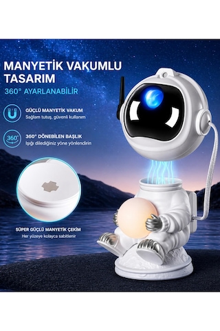 Glr Mxs-005 Astronot Galaksi Projektörü - Uzaktan Kumandalı & Bluetooth Müzik Çalarlı