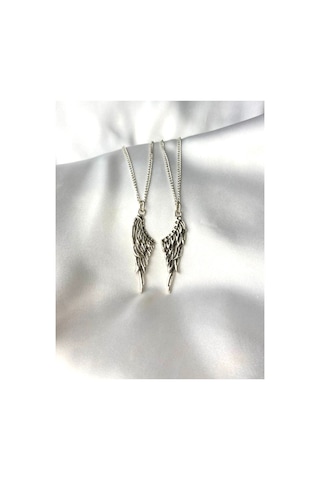 Sevgili Ve Arkadaşlık - İkili Gotik Kanat Kolyesi Best Friends Bf Çok REnkli