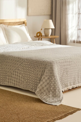 Kaşmir Home Favlo Çift Kişilik Jakar Muslin Pike Gri Gri