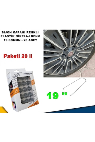 Sivri Mermi Tip Bijon Kapağı Krom Plastik Nikelaj Renk 19mm Uyumlu 20 Adet