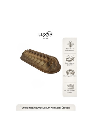 Sara Baton Döküm Kek Kalıbı 35cm Gold Gold