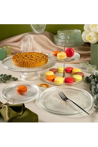 Fecra Loren 14 Parça Servis Ve Sunum Seti Natürel