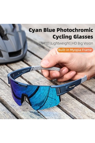 West Bıkıng Yp0703163 Dış Mekan Bisiklet Gözlükleri Uv400 Fotokromik Güneş Gözlüğü - Mavi