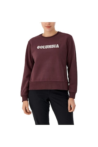 Columbia Csc W Columbia Embroidery Crewneck Kadın Sweatshirt Cs0384 Bordo