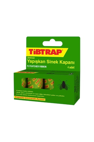 Tibtrap Yapışkan Sinek Kapanı 4 Lü Çok Renkli