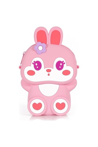 Fastbuy Örgü Mивки Oyuncak Siyah Tavşan Omuz Çantası Çok Renkli