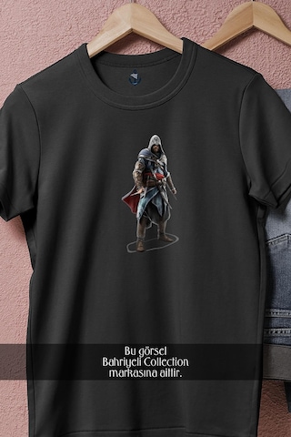 Bahriyeli Collection Oversize Assassin's Creed- Revelations Tasarımlı Unisex T-shirt Siyah