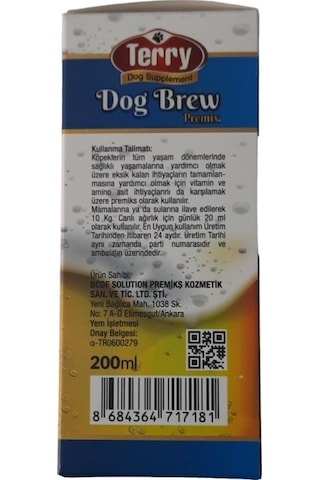 Terry Dog Brew Alkolsüz Anne Sütü Arttırıcı 200 ML