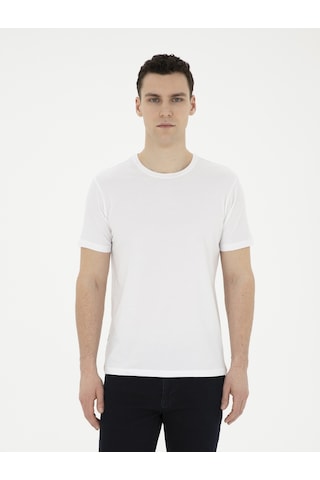 Pierre Cardin Erkek Beyaz Tişört Basic 50280751-vr013 Beyaz