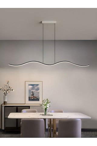 Martı / Sarkıt Avize / 120 Cm / Antrasit Gövde / 3 Renk Işık Antrasit