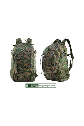 Ccgloball Büyük Kapasiteli Kamuflaj Taktik Yürüyüş Ve Dağcılık Açık Hava Sırt Çantası Orman Dijital Rengi