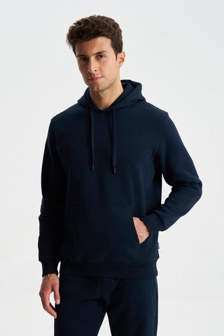 AR-MA Arma Şık Erkek Regular Fit Basic 3 İplik Şardonlu Kanguru Cepli Kapüşonlu Sweatshirt 001
