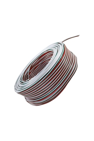 JFT Kablo 3 Lü Şerit Led Kablosu 3X0.22 Kalaylı %100 Bakır 100m