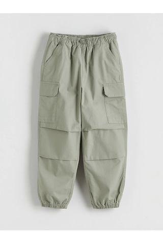 Lc Waikiki Yeşil Beli Lastikli Loose Fit Erkek Çocuk Pantolon Yesil