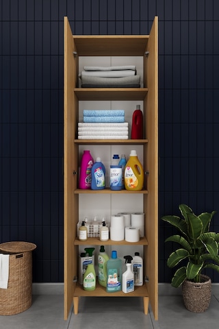 Modern 2 Kapaklı Çok Amaçlı Mutfak Banyo Dolabı %100 Mdf Erzak Kiler Dolabı Fd03 Karina