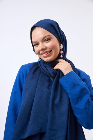 Mirsoy Scarf Mir Modern Desen Şal Lacivert