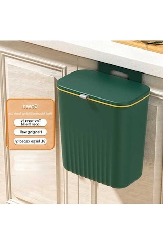 Maoyaya 9l Duvara Monte Çöp Tenekesi Ev Çöp Kutusu Asılı Banyo Çöp Çok Renkli, Pratik Tasarım Çok Renkli