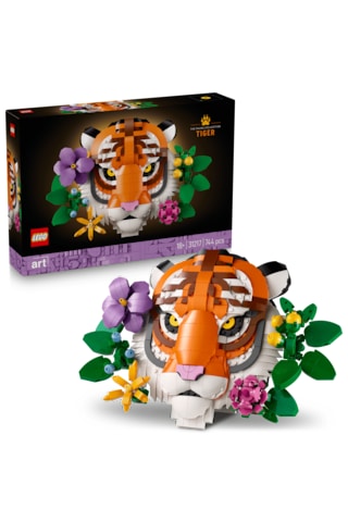 LEGO® Art Fauna Koleksiyonu – Kaplan 31217 - Yetişkinler için Çiçekli Dekoratif Model Yapım Seti (744 Parça)