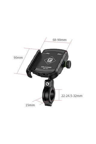 Kewig M8s Bisiklet Alüminyum Navigasyon Dağı Açık Bisiklet Cep Telefonu Tutucu Mavi Mavi