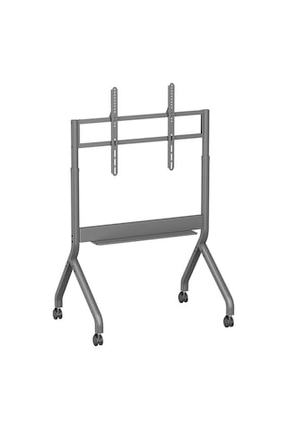 Slimlift Motorlu Tv Standı 55-90 Inç 90 Kg Kapasiteli Uzaktan Kumandalı Profesyonel Tekerlekli Tv Sehpası Metalik - Altın Yaldız