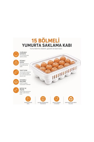 15 Gözlü Kilitli Yumurta Saklama Kabı Plastik Yumurta Taşıma Kutusu Kapaklı Şeffaf Buzdolabı Düzenleyici Bpa Free 15'li Yumurta Organizeri Çok Renkli