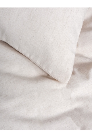 Cotton Box Cotton Keten Çift Kişilik Nevresim Takımı Basic Bej Bej