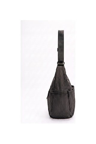 Luvi Shoes Dorevıa Siyah Teknik Kumaş Kadın Omuz Çantası