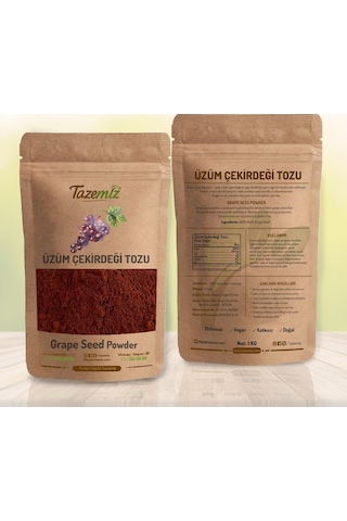 Tazemiz Üzüm Çekirdeği Tozu 1 KG