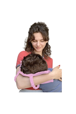 Pamuk Muslin Bebek Emzirme Yastığı Ter Emici Kol Yastığı Pembe