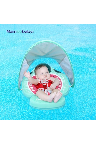 Mambobaby Yüzme Simidi - Watermelon, Emniyetli, Gölgelikli Ve Ayak Destekli