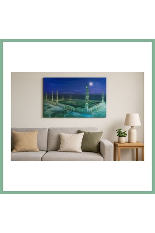 Bşkvirgo Mescid-i Nebevi Duvar Tablosu Resmi - İslami Hediye Seçeneği 40x60 Cm Bsk2026