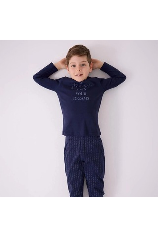 Arnetta Ar3130c Erkek Çocuk Kışlık Pijama Takım Lacivert