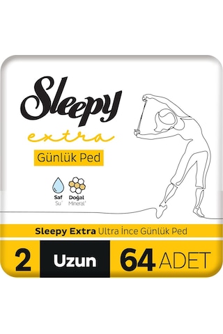 Sleepy Extra Ultra İnce Günlük Ped Uzun Ped 64 Adet