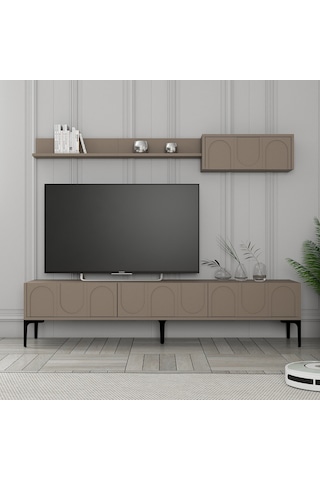 Variant Lyon Duvar Raflı Tv Ünitesi - Atlas / Siyah