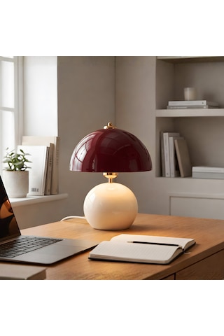Homing Blush Modern Abajur Şarap Kırmızısı