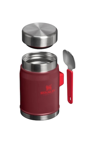 Stanley Classic Legendary Kaşıklı Yemek Termosu 0.4l Termos Kamp Matara Bordo
