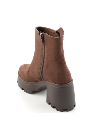 Bambi Kahve Süet Kadın Bot & Bootie K02391085172 Kahverengi