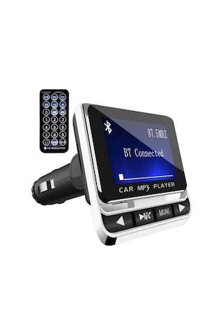 Xindoker Araç Bluetooth Fm Vericili Mp3 Çalar, 1.4 İnç Lcd Ekran, Usb Şarj, Mikrofonlu, Otomatik Bağlantı, Siyah Pethuel