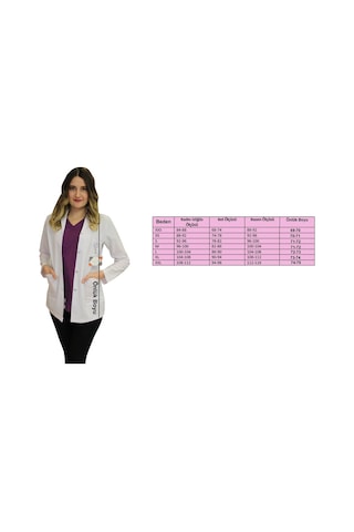 Gömlek Yaka Kadın Kısa Boy Uzun Kol Doktor Önlüğü Öğretmen Önlük