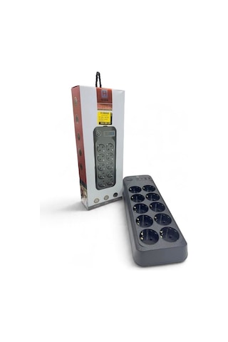 Hi-link 10 Soketli 2xtype-c +2xusb Girişli 2 Metre Kablolu Akım Korumalı Grup Priz 2 m