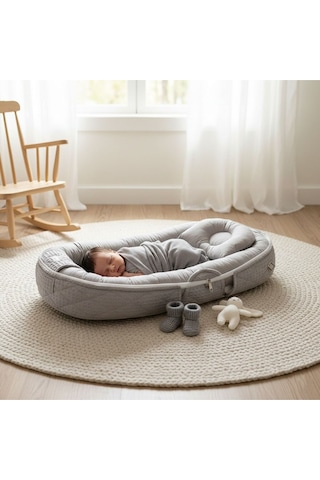 Baby Nest Katlanır Bebek Yuvası Gri