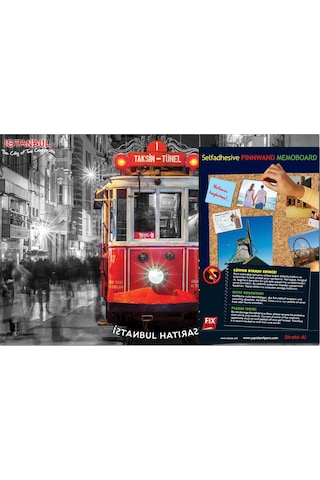 Yapışkanlı Pano/İstanbul, Tramvay 33X48 Cm.